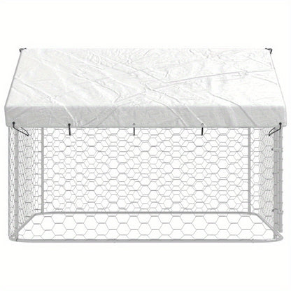 Hondenhok – Buitenren – Hondenkooi – Hondenhuis – Kennel – Robuust Metalen Frame – Waterbestendig Afneembaar Dak 200x200x150 cm