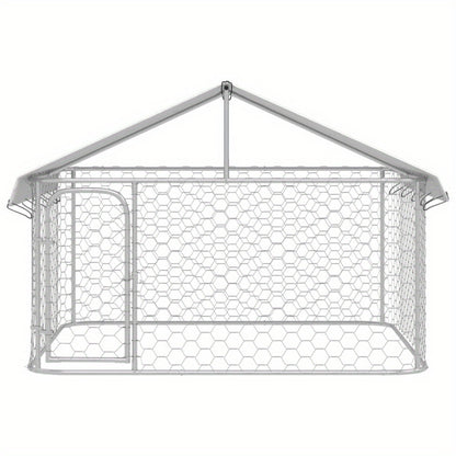 Hondenhok – Buitenren – Hondenkooi – Hondenhuis – Kennel – Robuust Metalen Frame – Waterbestendig Afneembaar Dak 200x200x150 cm