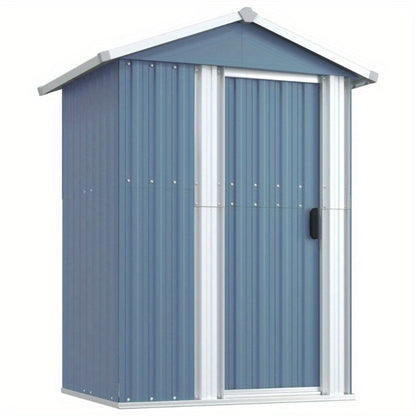 Tuinhuis – Tuinkast – Tuinberging – Tuinhuisje – Grijs – Gegalvaniseerd Staal – Weerbestendig & Stevig – 126x97,5x177 cm