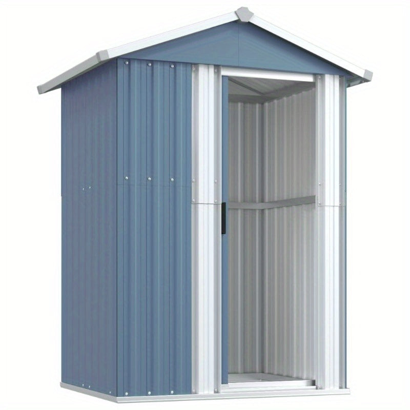 Tuinhuis – Tuinkast – Tuinberging – Tuinhuisje – Grijs – Gegalvaniseerd Staal – Weerbestendig & Stevig – 126x97,5x177 cm
