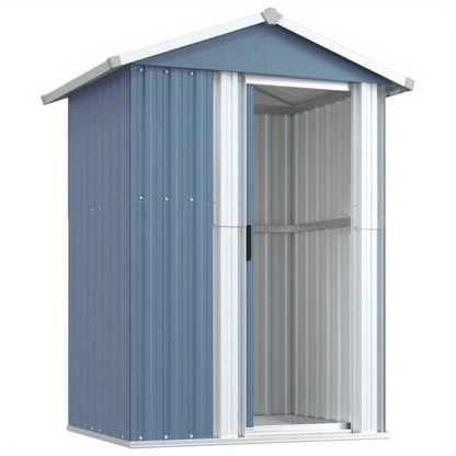 Tuinhuis – Tuinkast – Tuinberging – Tuinhuisje – Grijs – Gegalvaniseerd Staal – Weerbestendig & Stevig – 126x97,5x177 cm