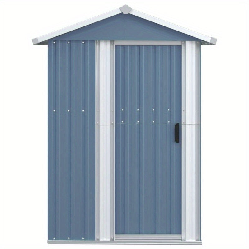 Tuinhuis – Tuinkast – Tuinberging – Tuinhuisje – Grijs – Gegalvaniseerd Staal – Weerbestendig & Stevig – 126x97,5x177 cm