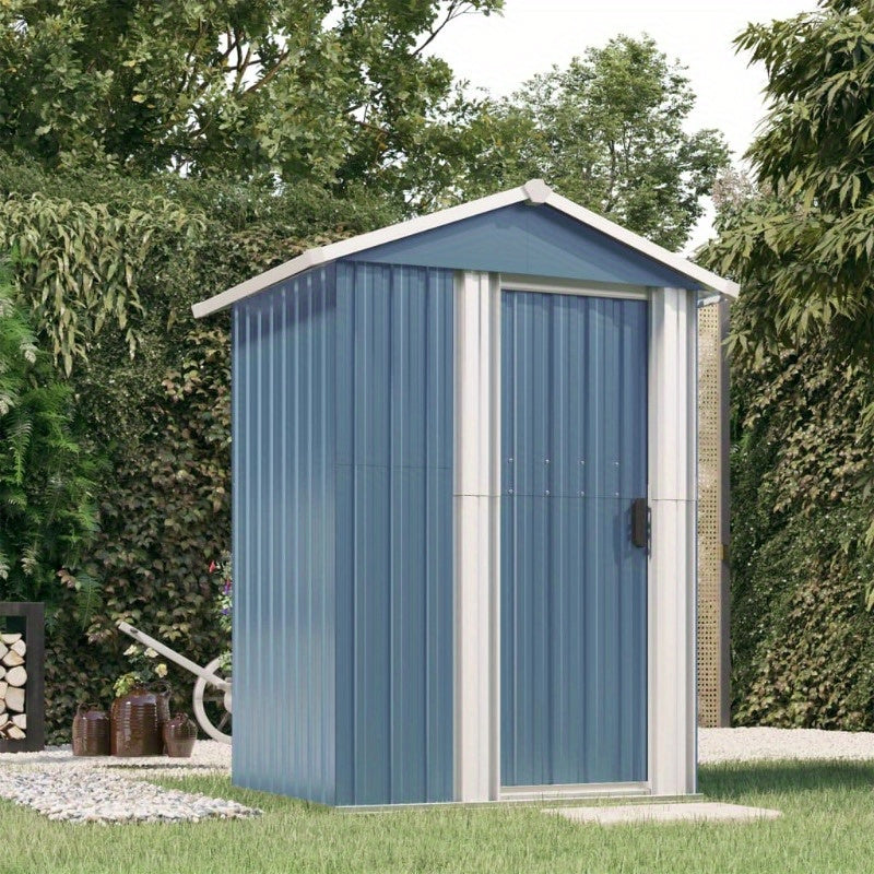 Tuinhuis – Tuinkast – Tuinberging – Tuinhuisje – Grijs – Gegalvaniseerd Staal – Weerbestendig & Stevig – 126x97,5x177 cm