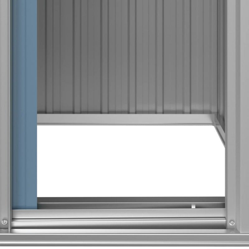 Tuinhuis – Tuinkast – Tuinberging – Tuinhuisje – Grijs – Gegalvaniseerd Staal – Weerbestendig & Stevig – 126x97,5x177 cm