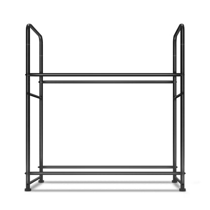 Bandenrek – Bandenhouder – Bandenopslag – Garage Rek – Bandensteun – Zwarte Metalen Stelling – Ruimtebesparend Ontwerp – Verstelbare Kunststof Voetjes