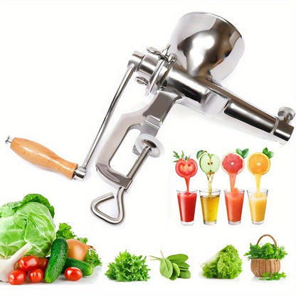 Handmatige Sapcentrifuge – Sapmaker – Juicer – Slow Juicer – Groentesap Pers – Roestvrij Staal – Energiezuinig