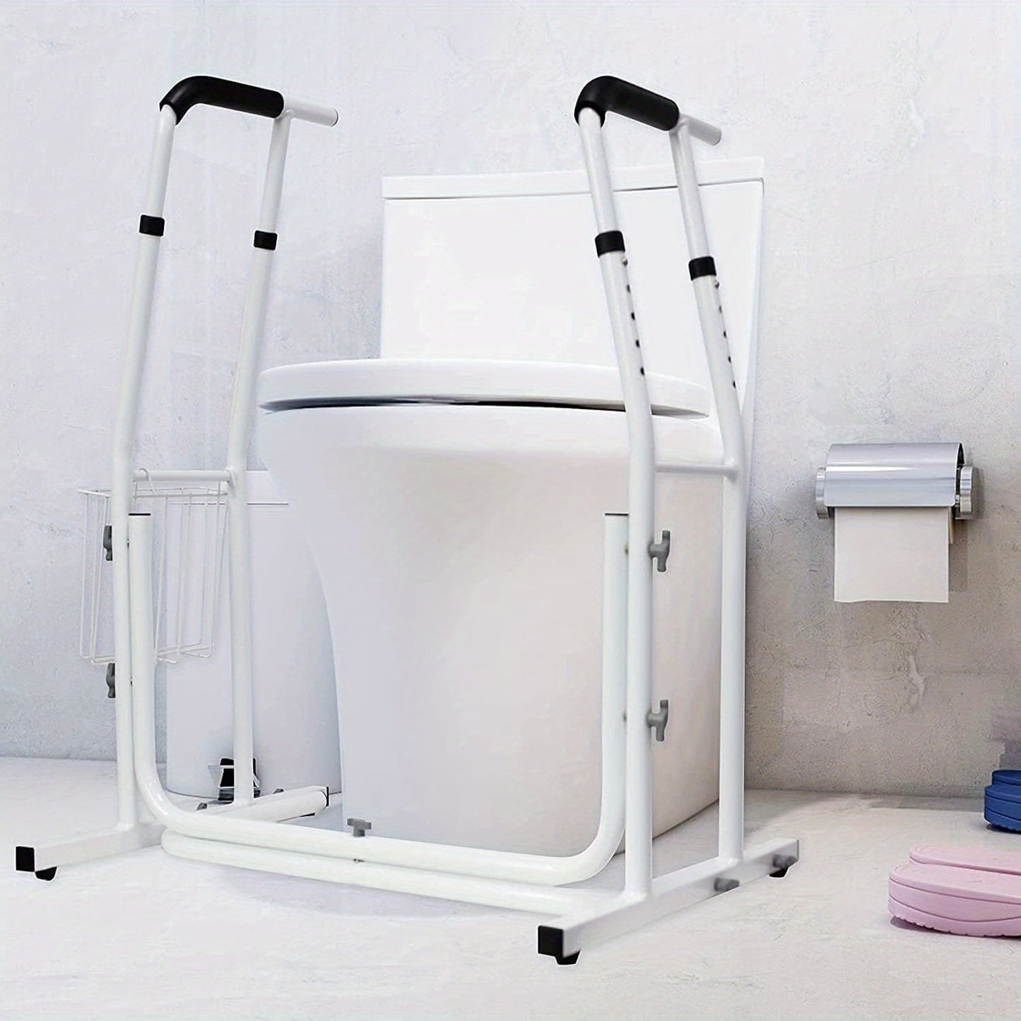 Toiletstoel Verhoger – Toiletlift – Toiletbeugel – Toilet Steun – Toilet Handgreep – Verstelbare Hoogte – Draaggewicht 200kg