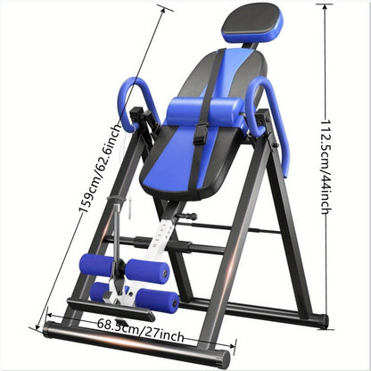 Foldable Gravity Inversion Table Home Fitness Indoor Back Spine Exercise Relief