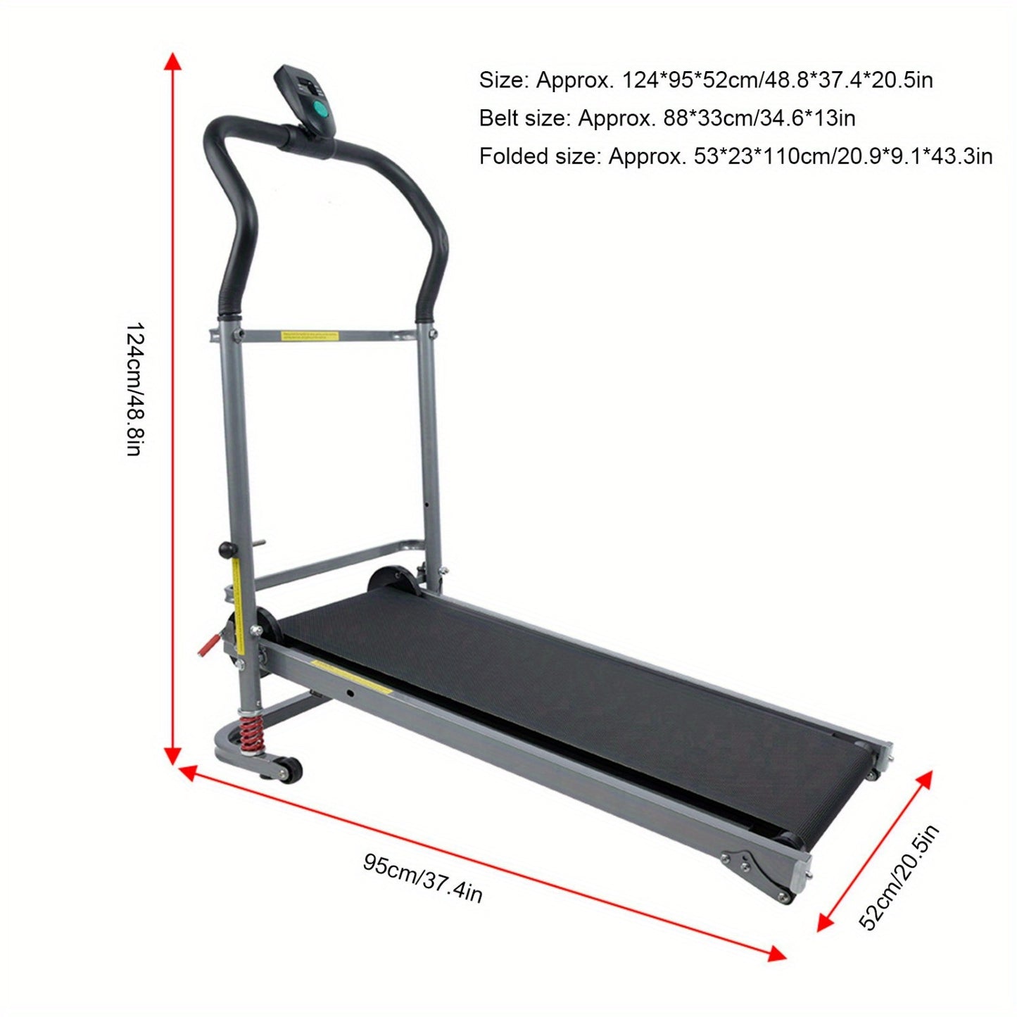 Loopband – Inklapbare Loopband – Compacte Loopband – Loopband Voor Thuis – Loopband Voor Kantoor – Draagvermogen Tot 110 Kg – Verstelbare Helling