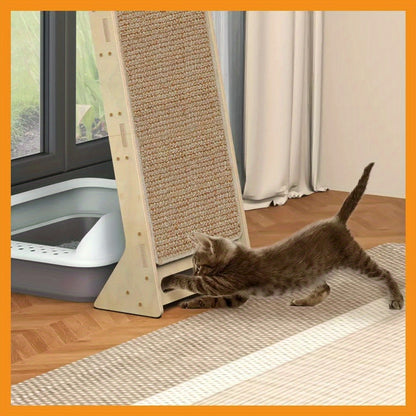 Krabpaal – Kattenboom – Krabmeubel – Kattenhuis – Kattenmand – Houten Constructie – Nestholletje Met Sisal Kraboppervlak – 107x45x42 cm