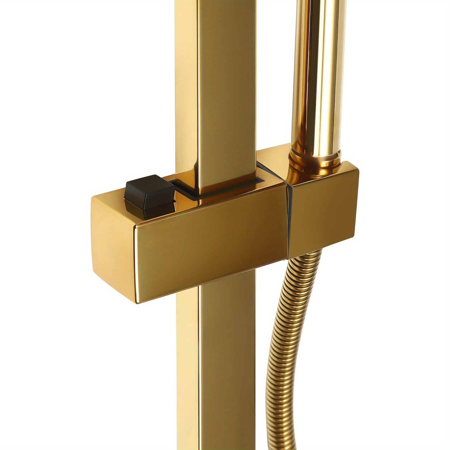 Gouden Douchekraanset – Douchepaneel – Regendouche – Handdouche – Douchepaal – Messing Materiaal – Verstelbare Hoogte 85-124 cm