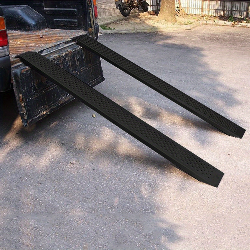 Laadbrug – Oprit – Laadhelling – Laderail – Oplaadbrug – Verzinkt Staal – Max Draagvermogen 400 Kg – Zwart/Silber