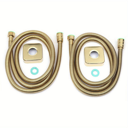 Regendouchesysteem – Douche Set – Handdouche – Douchekop – Badkamerkraan – Gouden Afwerking – Messing Materiaal – 22,9x22,9 cm Regendouche