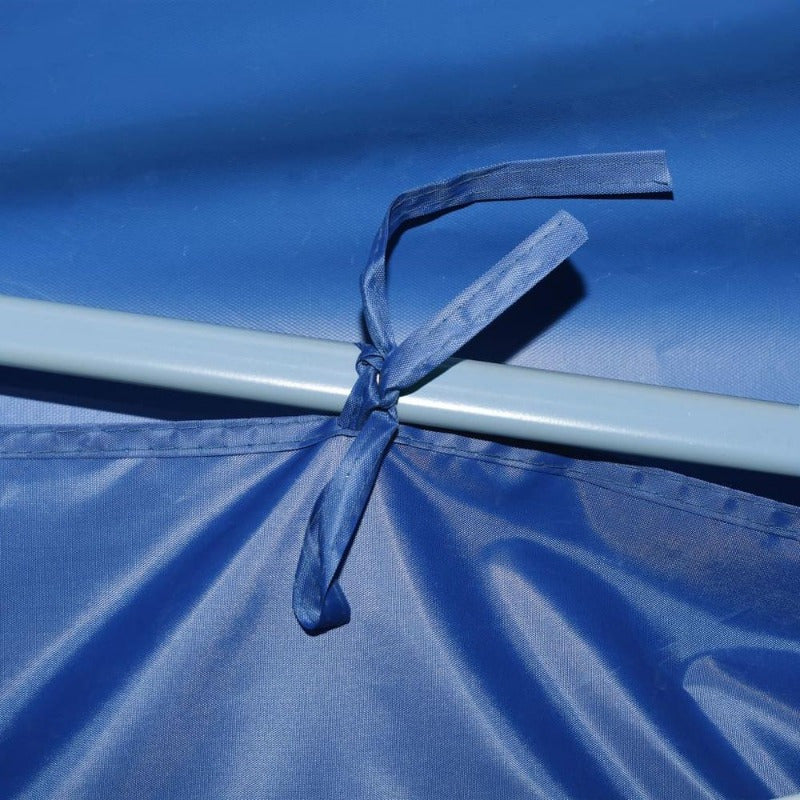 Pop-up Partytent – Opvouwbare Tent – Evenemententent – Partyschuurtent – Outdoor Tent – Blauw – 3 x 9 Meter – 5 Zijwanden Voor Volledige Bescherming