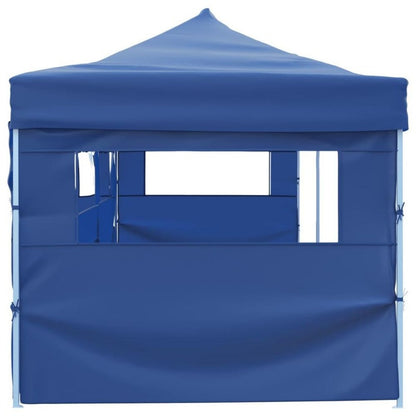 Pop-up Partytent – Opvouwbare Tent – Evenemententent – Partyschuurtent – Outdoor Tent – Blauw – 3 x 9 Meter – 5 Zijwanden Voor Volledige Bescherming