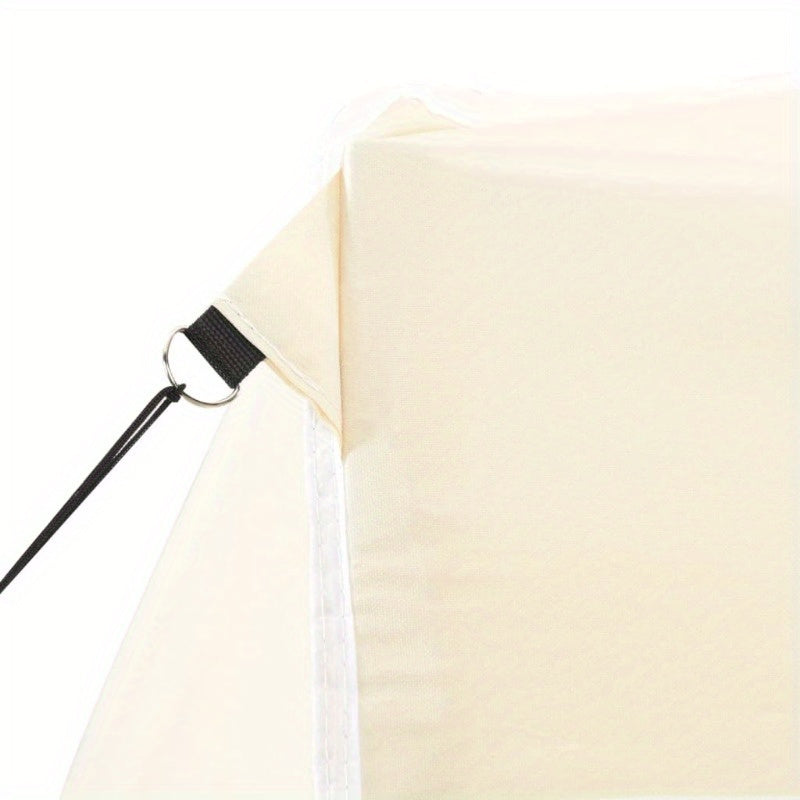 Professional Heavy-Duty Steel Frame Foldable Party Tent with 4 Sidewalls & Roof - 2x2m Cream White & Beige Canopy with Zippered Doors & for Weddings, Birthdays, Corporate Events - Portable Event Tent for Gardens, Beaches, Law