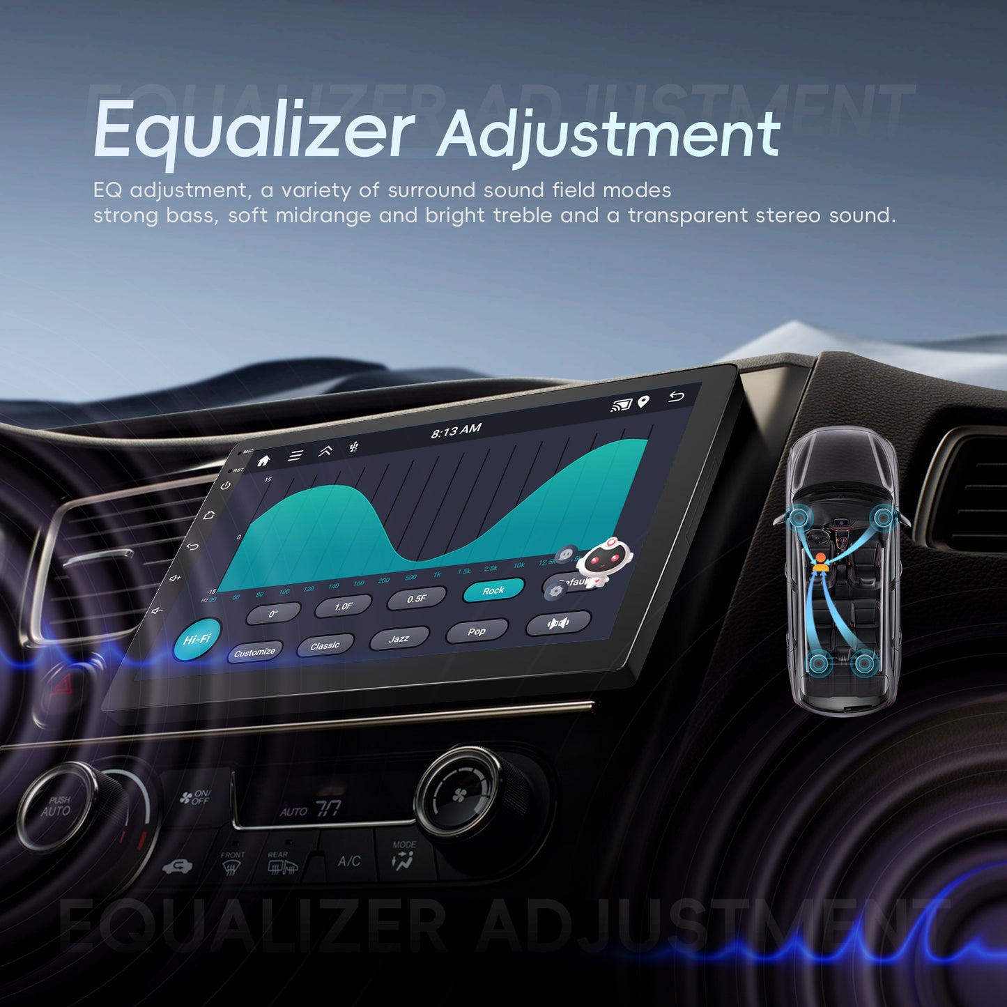 Autoruistation – Car Stereo – Multimedia Systeem – Android Radio – Navigatie Unit – 10,1 Inch HD IPS Touchscreen – Android 13 – WiFi GPS – Mirror Link – FM Radio – DSP – Achteruitrijcamera ondersteuning
