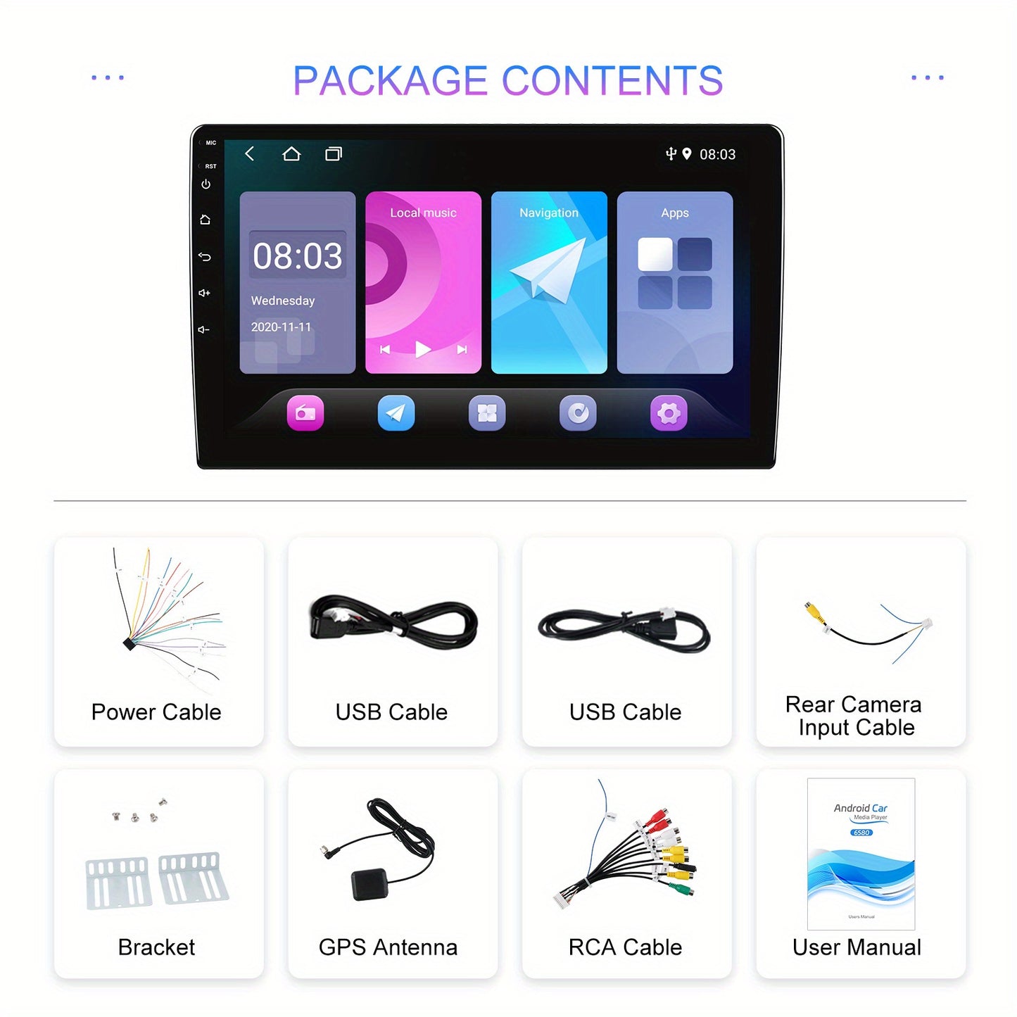 Autoruistation – Car Stereo – Multimedia Systeem – Android Radio – Navigatie Unit – 10,1 Inch HD IPS Touchscreen – Android 13 – WiFi GPS – Mirror Link – FM Radio – DSP – Achteruitrijcamera ondersteuning