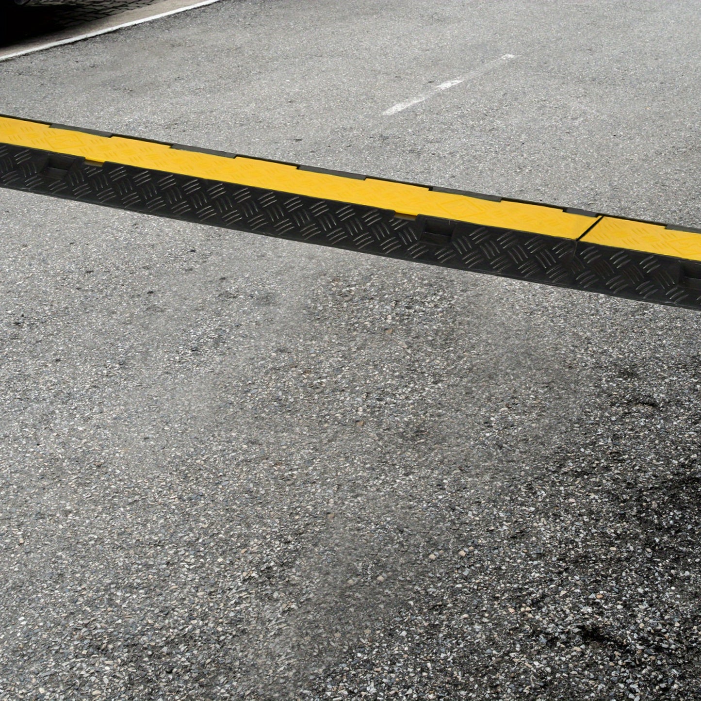 Kabelbrug – Kabelgoot – Kabelbescherming – Kabelgoot Ramp – Kabeloversteek – Rubber – 2 Kanaals – Zwart Geel
