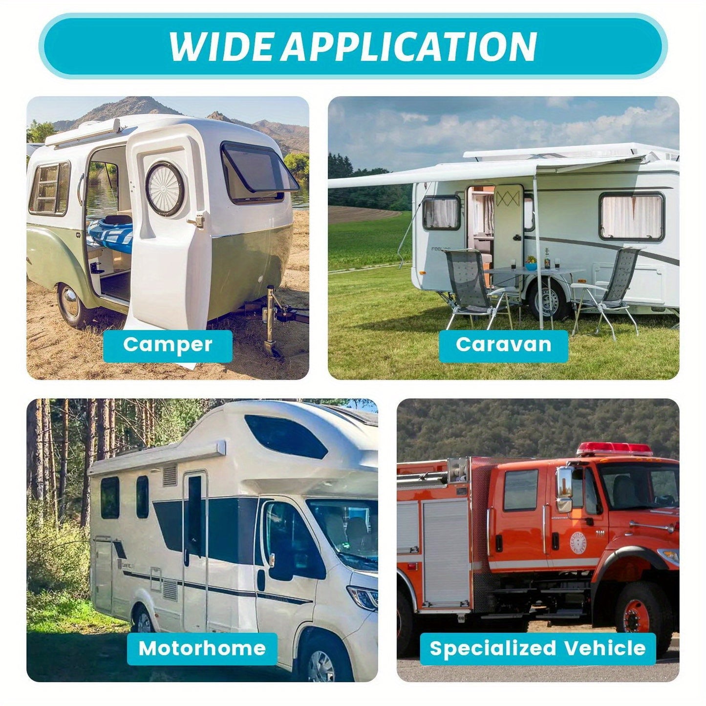 Caravanraam – Camperraam – Camperraam Schuifraam – RV Raam – Motorhome Raam – Aluminium Frame – Dubbelwandig Isolatieglas – 450x500mm – Snel Klemsysteem – Ingebouwde Zonwering & Hor – 70° Draaikiep Openbaar