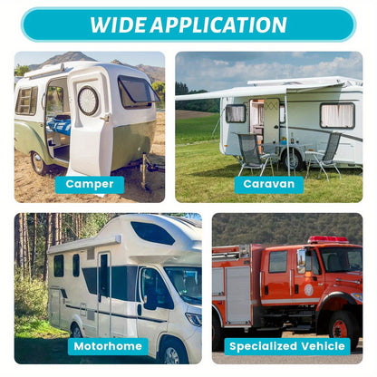 Caravanraam – Camperraam – Camperraam Schuifraam – RV Raam – Motorhome Raam – Aluminium Frame – Dubbelwandig Isolatieglas – 450x500mm – Snel Klemsysteem – Ingebouwde Zonwering & Hor – 70° Draaikiep Openbaar