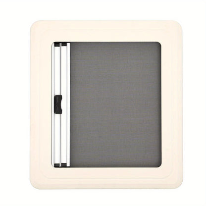 Caravanraam – Camperraam – Camperraam Schuifraam – RV Raam – Motorhome Raam – Aluminium Frame – Dubbelwandig Isolatieglas – 450x500mm – Snel Klemsysteem – Ingebouwde Zonwering & Hor – 70° Draaikiep Openbaar