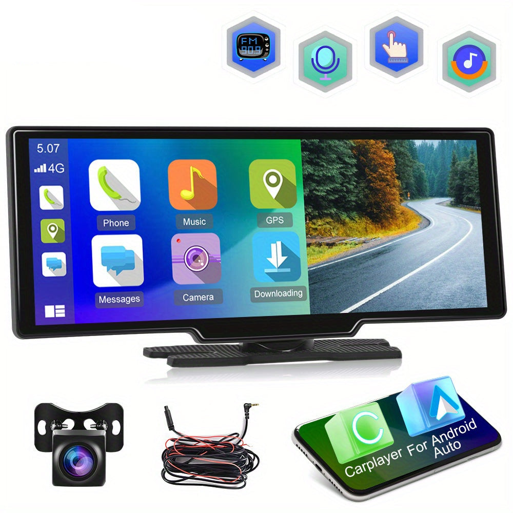 Carplay Radio – Autoradio – Carplayer – Multimedia Speler – Draadloze Connectie – 10,26 Inch HD Touchscreen – Inclusief Achteruitrijcamera Met Nachtzicht