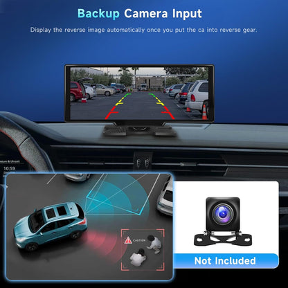 Carplayer – Autoradio – Multimedia Speler – Navigatiesysteem – Bluetooth Stereo – 10,26 Inch HD Touchscreen – Draadloze Android Auto & Achteruitrijcamera Met Nachtzicht
