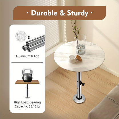 Barsteun – Steunpoot – Ondersteuning – Balksteun – Werkbladsteun – Verstelbare Hoogte 56,5-72 cm – Lichtgewicht Aluminium & ABS