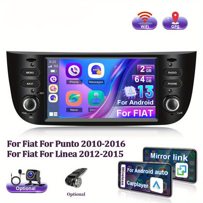 Android 13 Autoradio – Double Din Radio – Multimedia Speler – Touchscreen Navigatie – Draadloze Carplay – 6,2 Inch Scherm – AHD Camera & DVR & Microfoon