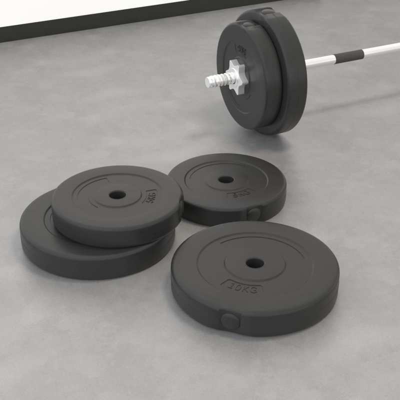 Gewichtsschijven – Halterschijven – Gewichten – Gewicht Platen – Cement – 4-delig 30 kg – Duurzaam & Compact