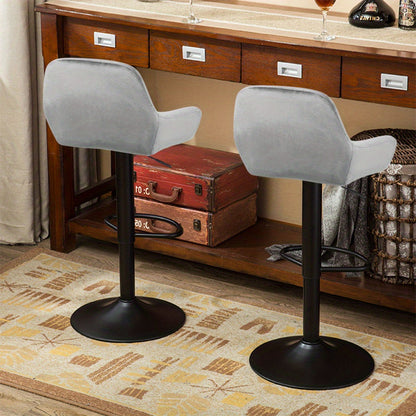 Moderne Minimalistische Stoelen – Eetkamerstoelen – Armleuningen Stoelen – Relaxstoelen – Stoelen Met Rugleuning – Sets Van 2 – Carbonstaal Frame – Zachte Velvet Bekleding Grijs