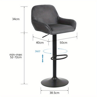 Moderne Minimalistische Stoelen – Eetkamerstoelen – Armleuningen Stoelen – Relaxstoelen – Stoelen Met Rugleuning – Sets Van 2 – Carbonstaal Frame – Zachte Velvet Bekleding Grijs