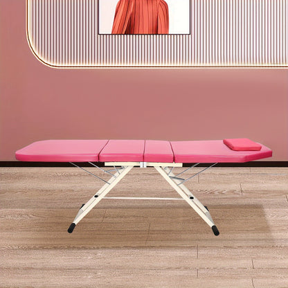 Massagetafel – Behandeltafel – Behandelbank – Massagebank – Tattoo Bed – Inklapbaar – PU Bekleding – Verstelbare Rug- en Voetleuning – Zacht Roze