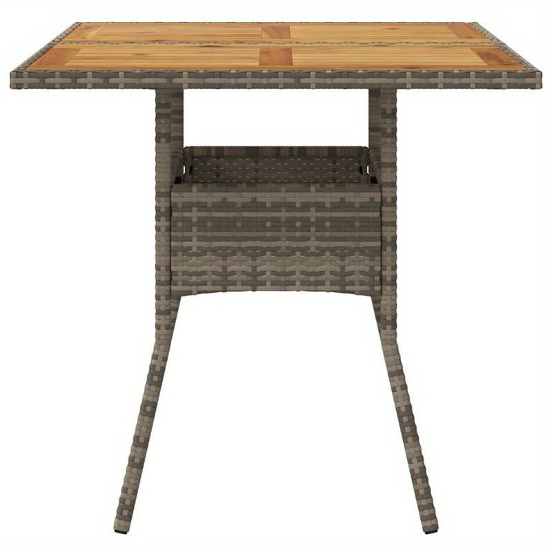 Tuinset – Tuinmeubel – Balkonset – Buitenmeubilair – Tuintafel – Acaciahouten Blad – Weerbestendig Poly Rattan – 80x80x75 cm