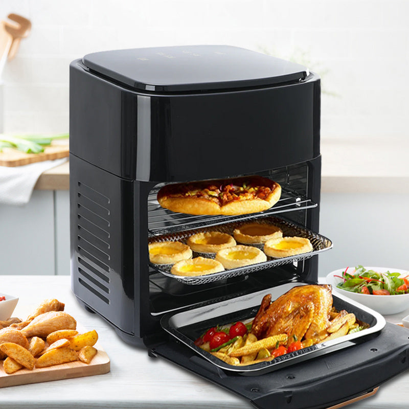 Heteluchtfriteuse – Airfryer – Friteuse – Oven – Heteluchtoven – 15 Liter – 6 Kookstanden – RVS 304