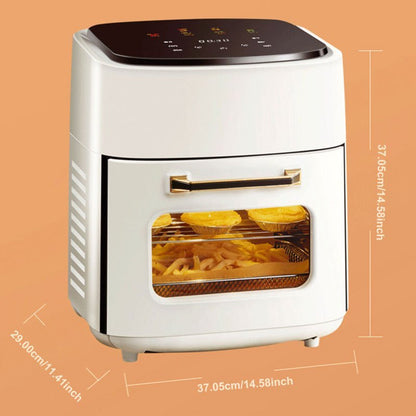 Heteluchtfriteuse – Airfryer – Friteuse – Oven – Heteluchtoven – 15 Liter – 6 Kookstanden – RVS 304