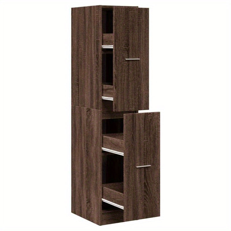 Badkamerkast – Badkamermeubel – Kolomkast – Wastafelonderkast – Medicijnkast – Vrijstaand – Gemaakt van Gerecycled Hout – Compact 30x41x144,5 cm