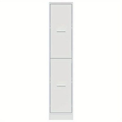 Apothekerskast – Opbergkast – Badkamerkast – Hoekkast – Kast Hoogglans Wit – Massief Hout – Compact 30x41x144,5 cm