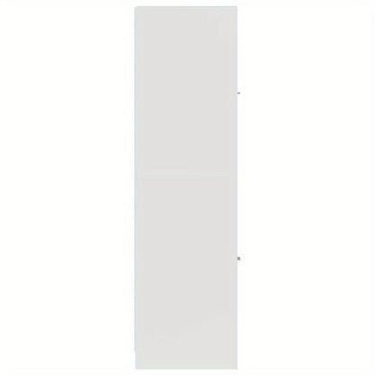 Apothekerskast – Opbergkast – Badkamerkast – Hoekkast – Kast Hoogglans Wit – Massief Hout – Compact 30x41x144,5 cm