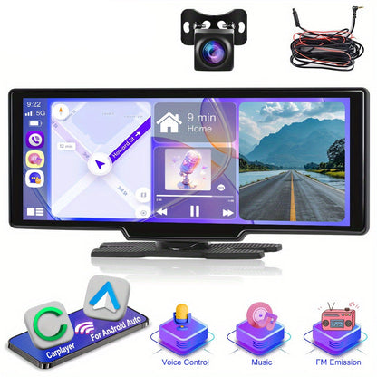Auto Radio – Autoradio – Multimedia Speler – DAB Radio – Navigatiesysteem – 10,26 Inch HD Touchscreen – Draadloze Android Auto & CarPlay – Ingebouwde Achteruitrijcamera met Nachtzicht