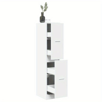 Apothekerskast – Medicijnkast – Badkamerkast – Ladeblok – Opbergkast – Wit – Compact Hoog Design – Duurzaam Hout