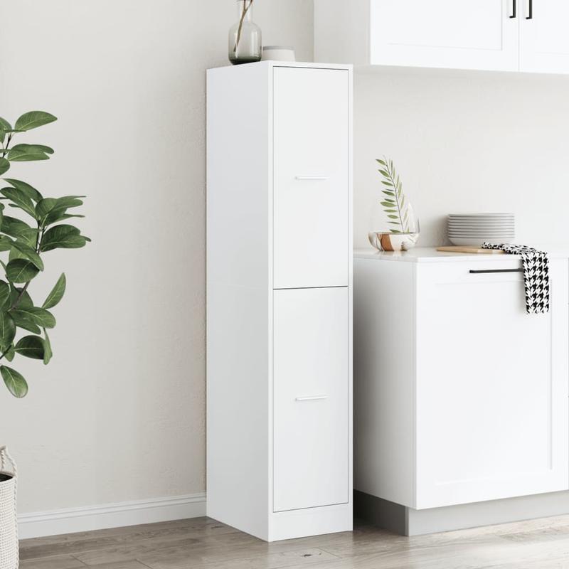 Apothekerskast – Medicijnkast – Badkamerkast – Ladeblok – Opbergkast – Wit – Compact Hoog Design – Duurzaam Hout