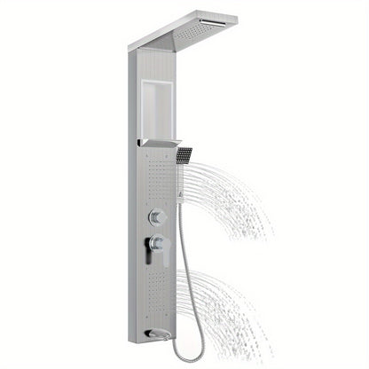 Shower column Shower panel Shower Shower system Stainless steel rain shower with 5 shower modes