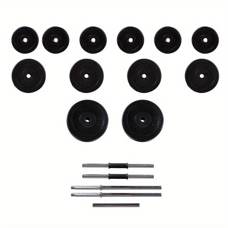 Halterset – Dumbbellset – Barbellset – Gewichten – Fitnessset – 30,5 kg Totaalgewicht – Hoogwaardig Tungsten Staal