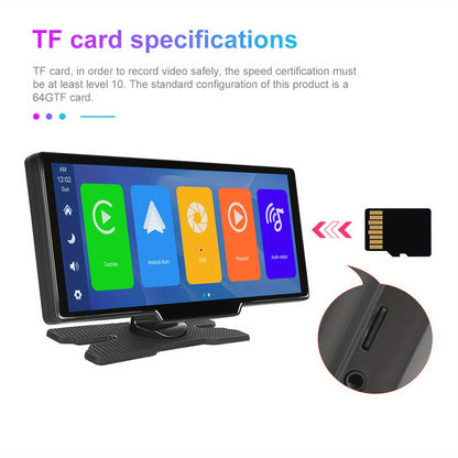 Carplayer – Autoradio – Multimedia Speler – Navigatiesysteem – Smart Display – 9,3 Inch LED Scherm – Ondersteuning Achter- en Voorcamera – Android Auto Met Spraakbesturing