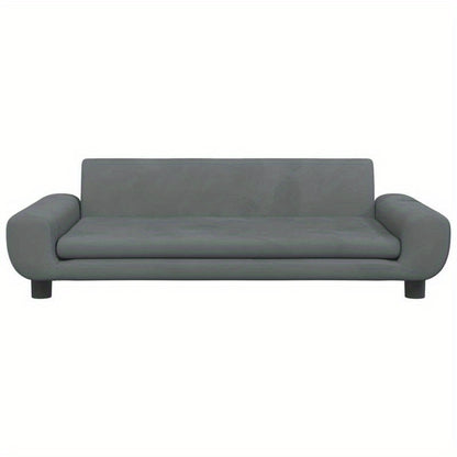 Hondenmand – Huisdierbed – Hondenkussen – Dierenmand – Donkergrijs – 100x54x33 cm – Hoogwaardig Fluweel – Comfortabele Ligplek