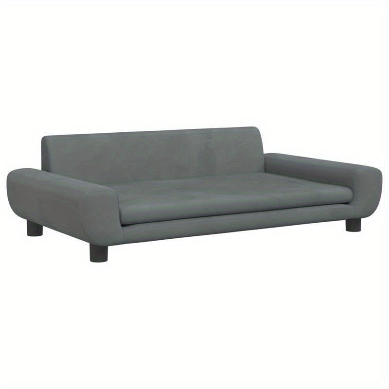 Hondenmand – Huisdierbed – Hondenkussen – Dierenmand – Donkergrijs – 100x54x33 cm – Hoogwaardig Fluweel – Comfortabele Ligplek