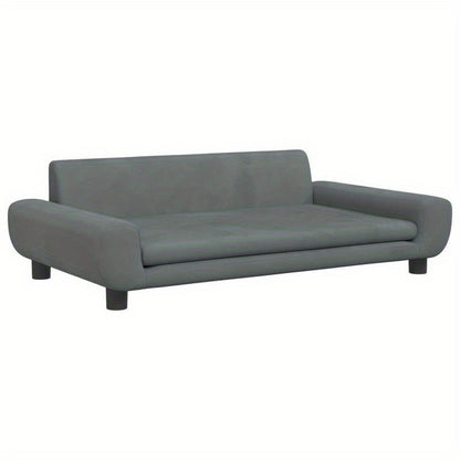 Hondenmand – Huisdierbed – Hondenkussen – Dierenmand – Donkergrijs – 100x54x33 cm – Hoogwaardig Fluweel – Comfortabele Ligplek