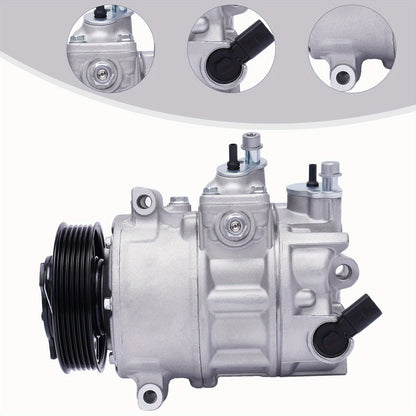 Aircopomp – Airconditioningcompressor – Vacuümpomp – Airco Pomp – HVAC Pomp – Inclusief A/C-koppeling – Perfecte Passvorm Zonder Batterij
